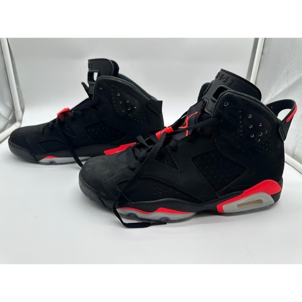 Jordan 6 Retro Infrared Black Red Basketball Sneakers‎ 384664-060 Mens